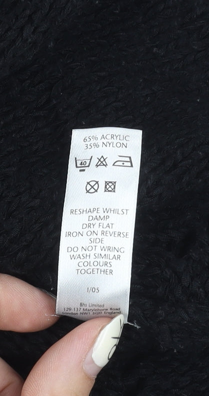 BHS Women's Black V-Neck Cardigan, Size 20