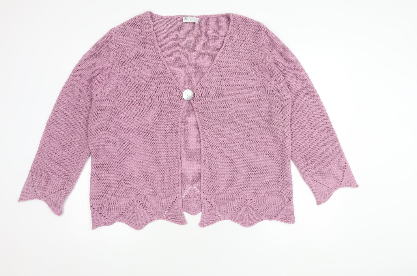 BHS Women's Purple Open-Knit Cardigan 20
