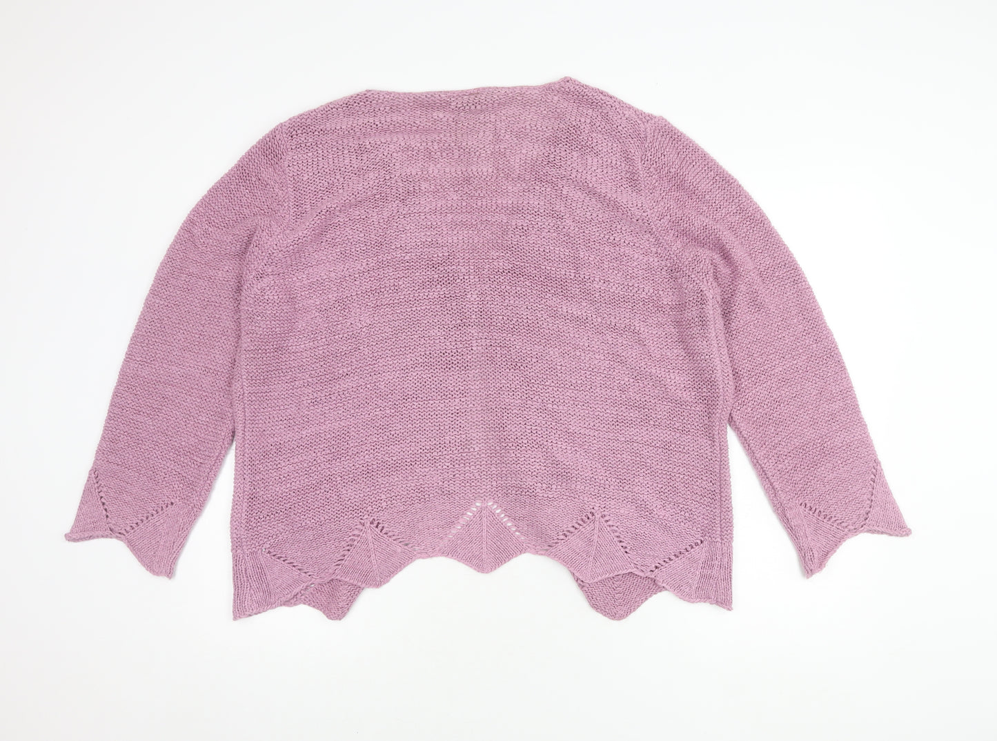 BHS Women's Purple Open-Knit Cardigan 20