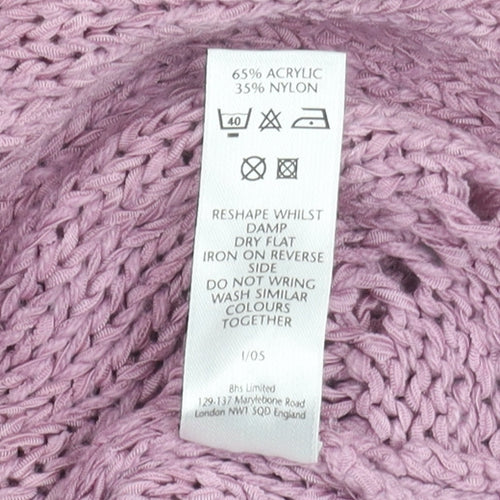 BHS Women's Purple Open-Knit Cardigan 20