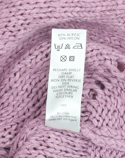 BHS Women's Purple Open-Knit Cardigan 20