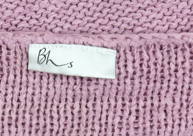 BHS Women's Purple Open-Knit Cardigan 20