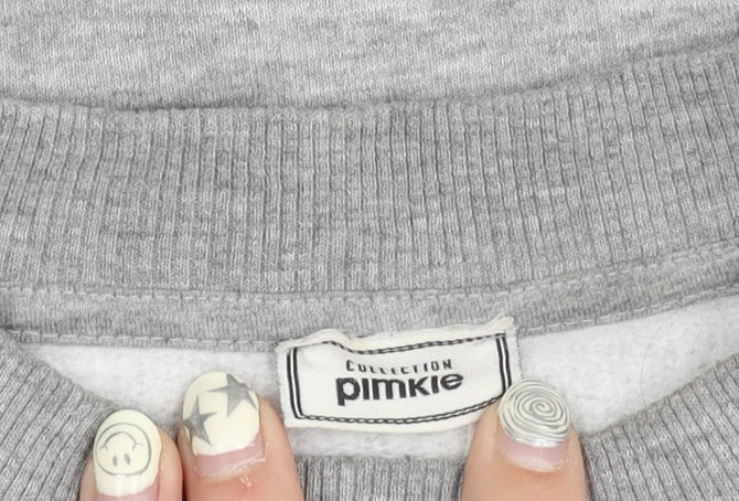 Pimkie Women's Grey Graphic Pullover Sweatshirt Size 12