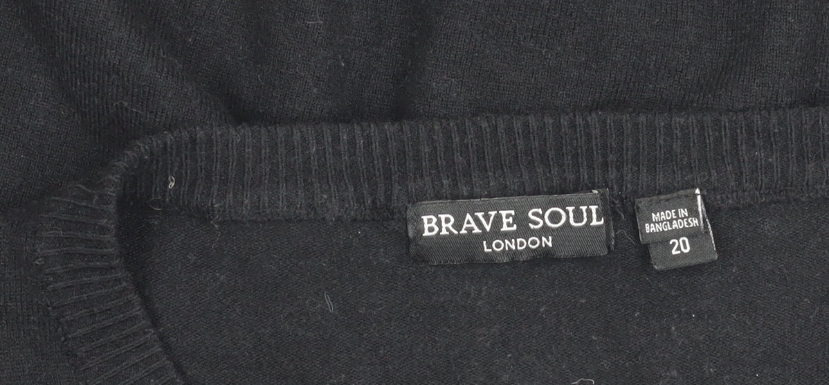 Brave Soul Women's Black Cardigan Size 12 Round Neck