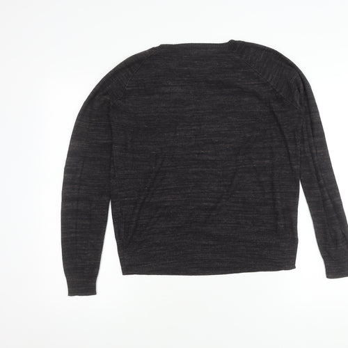 Next Women's Black V-Neck Cotton Pullover Jumper Size 6