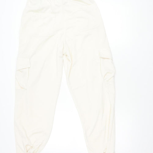 Adidas Unisex White Jogger Trousers - Large