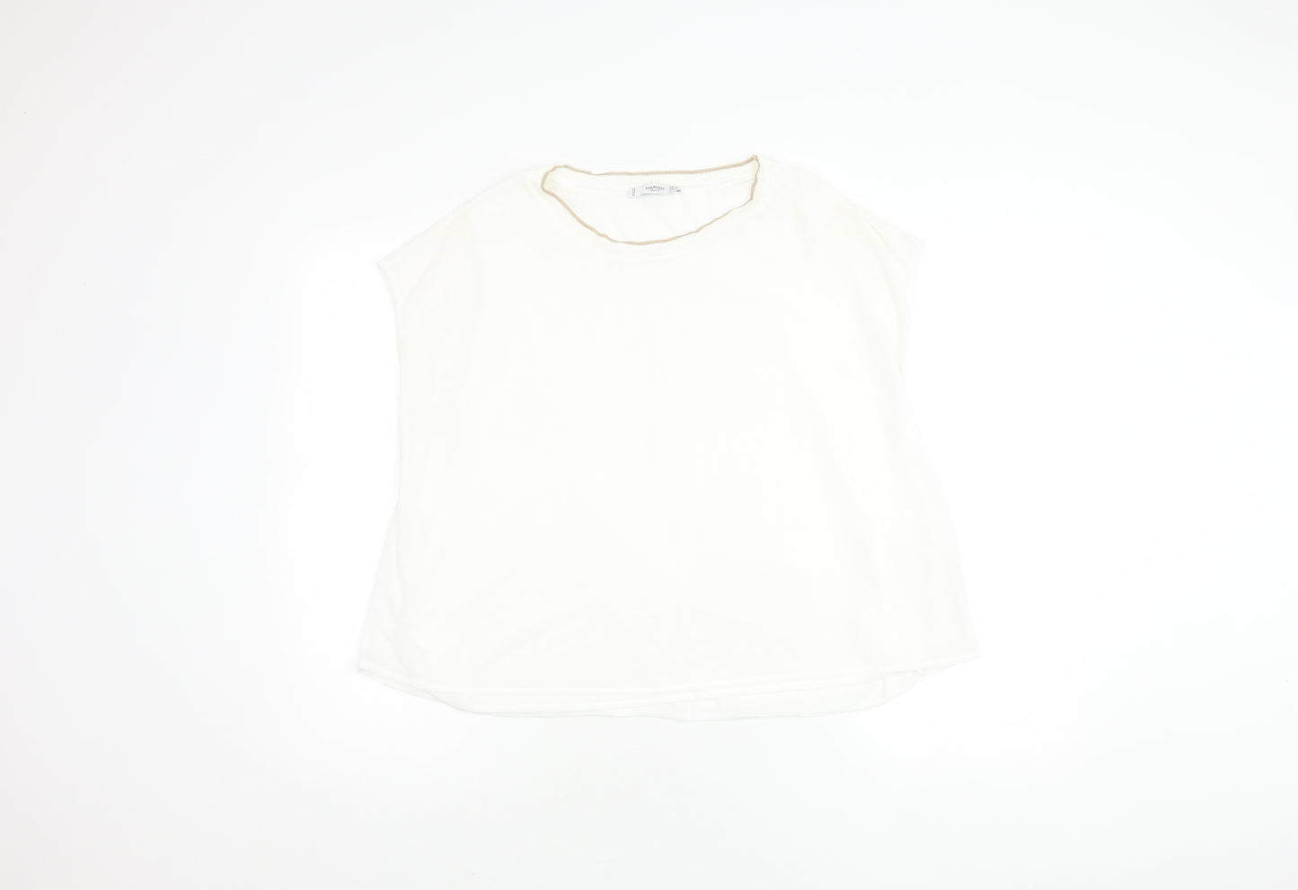 Mango Women's Ivory Sleeveless Top - Size L