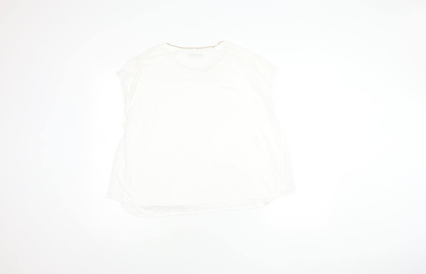 Mango Women's Ivory Sleeveless Top - Size L