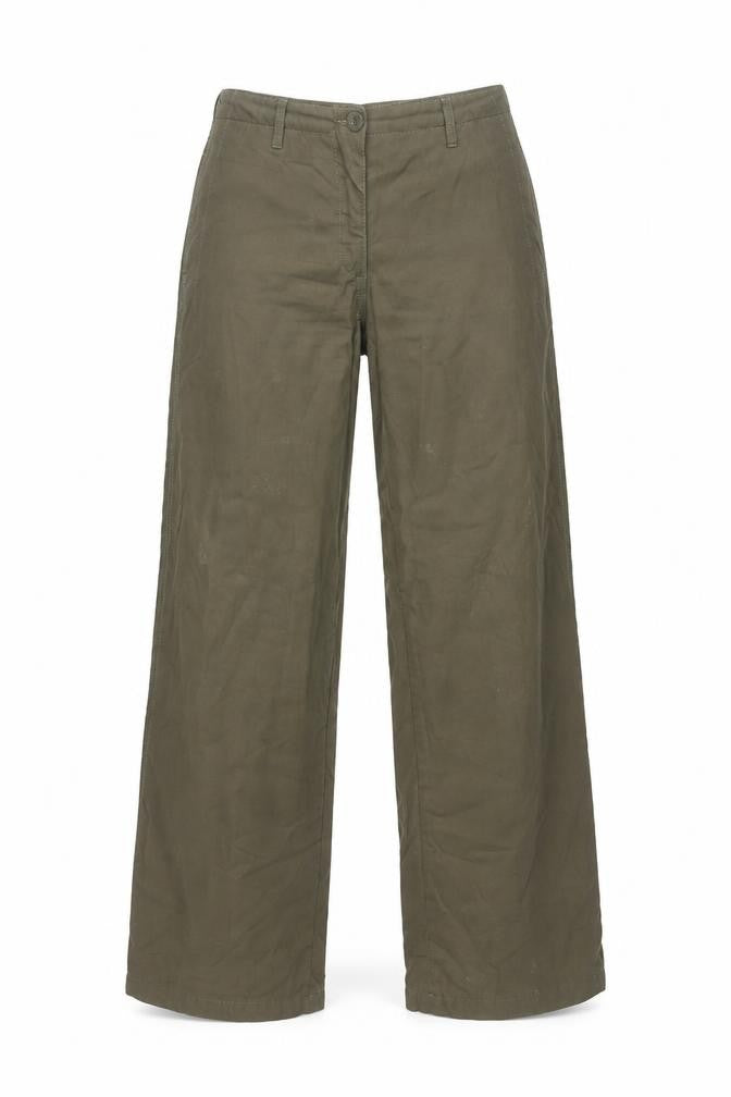 Front view of Calvin Klein Women's Green Khakis, size 10