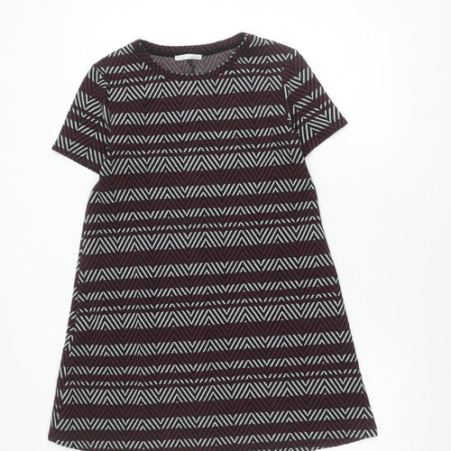 Zara Women's Multicoloured Geometric Shift Dress Size 12