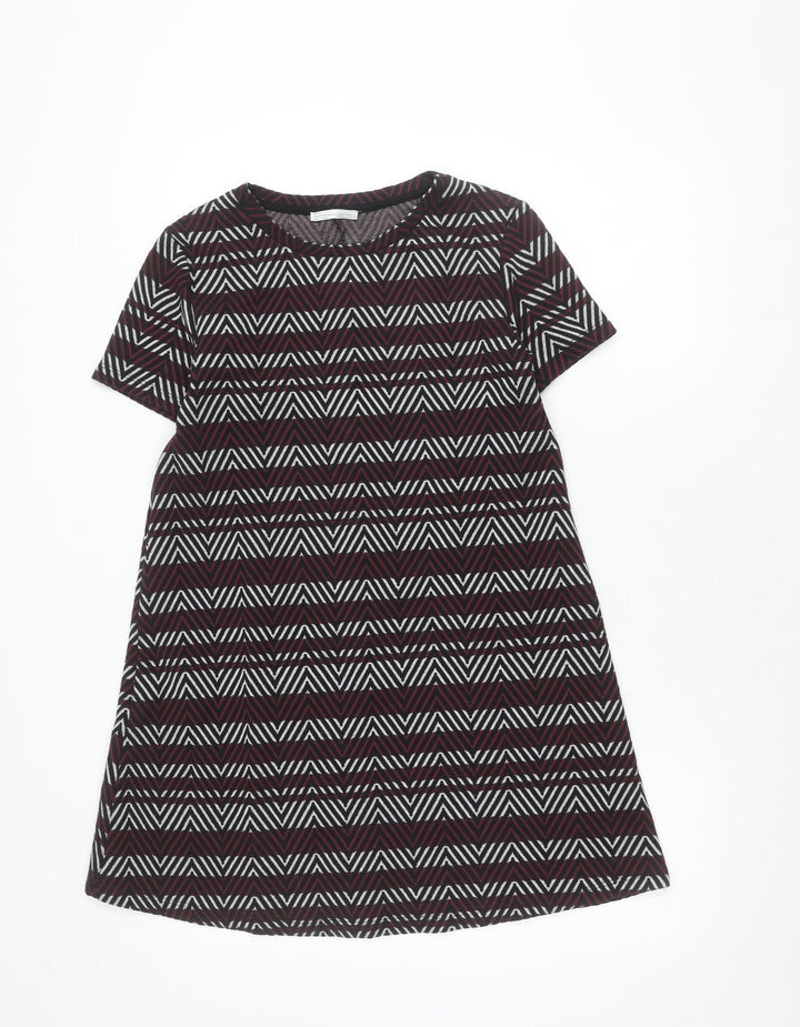 Zara Women's Multicoloured Geometric Shift Dress Size 12