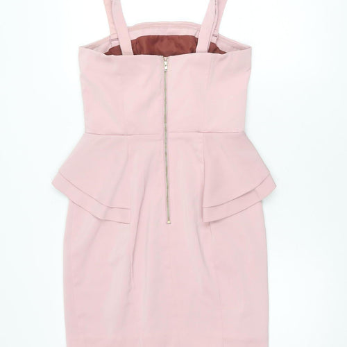 H&M Women's Pink Strappy Dress Size 10