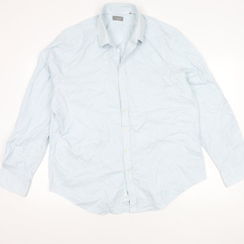 Jaeger Men's Blue Slim Fit Checked Shirt 17.5