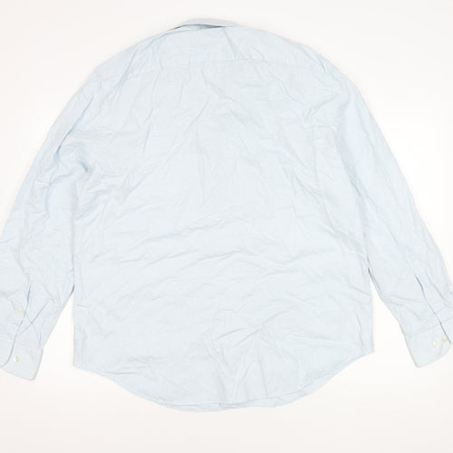 Jaeger Men's Blue Slim Fit Checked Shirt 17.5