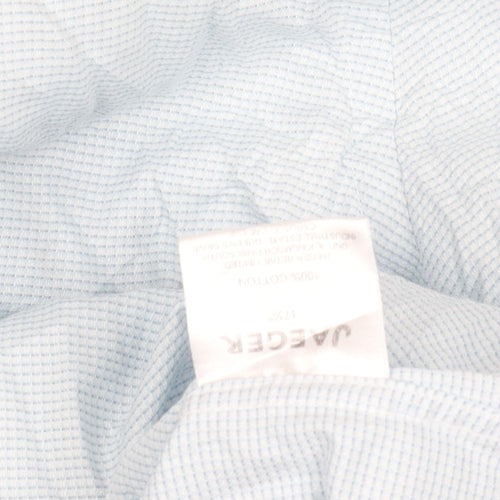 Jaeger Men's Blue Slim Fit Checked Shirt 17.5
