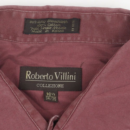 Roberto Villini Mens Multicoloured 16.5 Button-Up Shirt