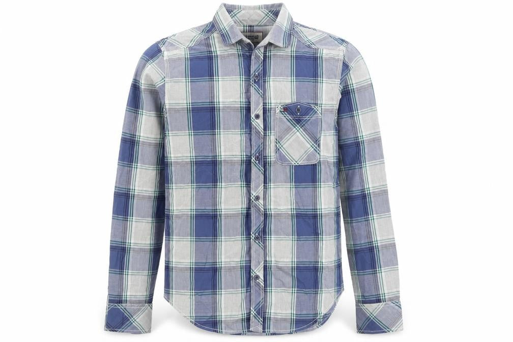 Front view of Hilfiger Denim Men's Multicoloured Plaid Shirt S