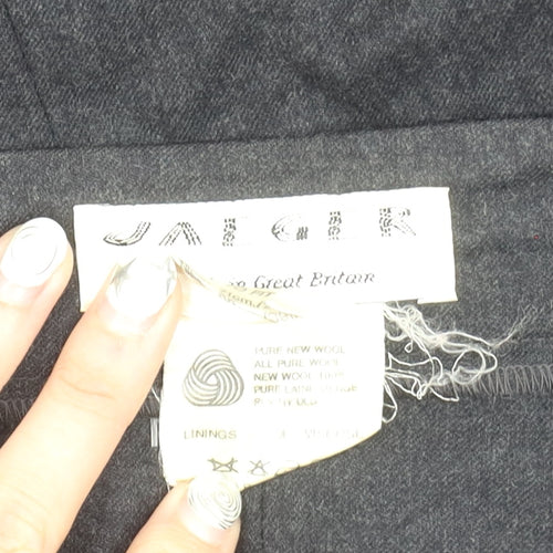 Jaeger Women's Black Wool Pencil Skirt Size 14