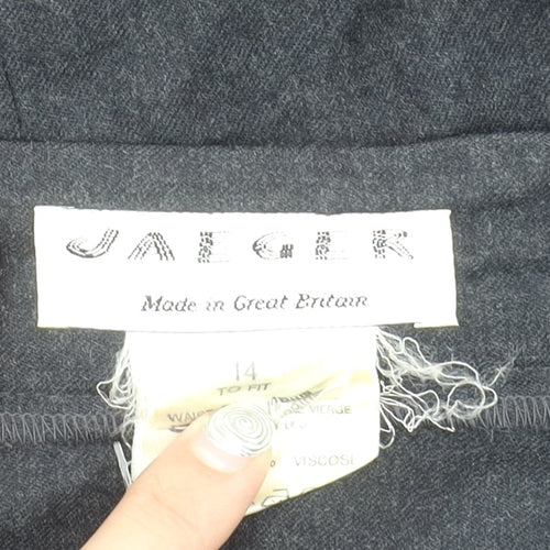 Jaeger Women's Black Wool Pencil Skirt Size 14