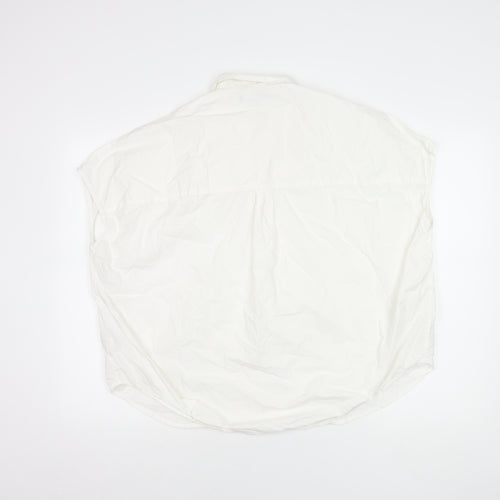 French Connection Women's White Sleeveless Collared Shirt