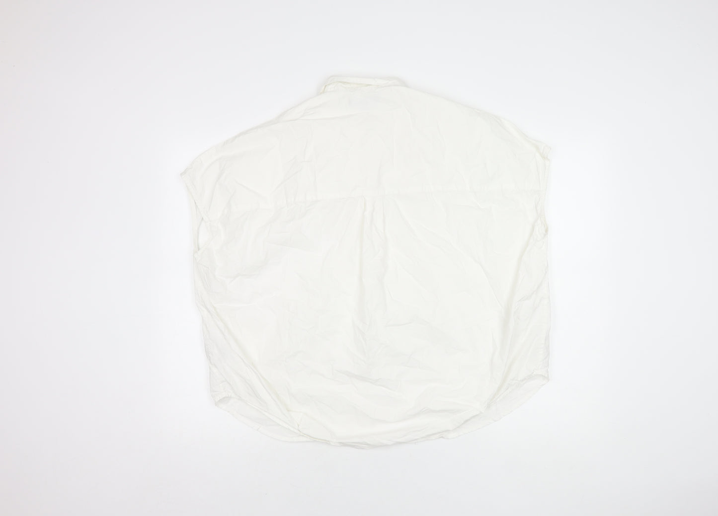 French Connection Women's White Sleeveless Collared Shirt