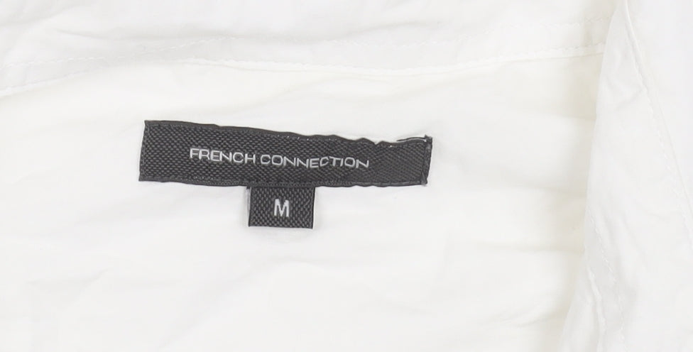 French Connection Women's White Sleeveless Collared Shirt