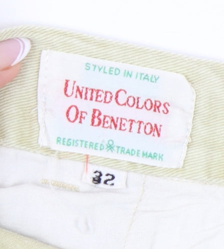 Benetton Women Beige Chino Shorts Size 4