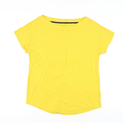 Boden Women's Yellow Crew Neck T-Shirt Size 14