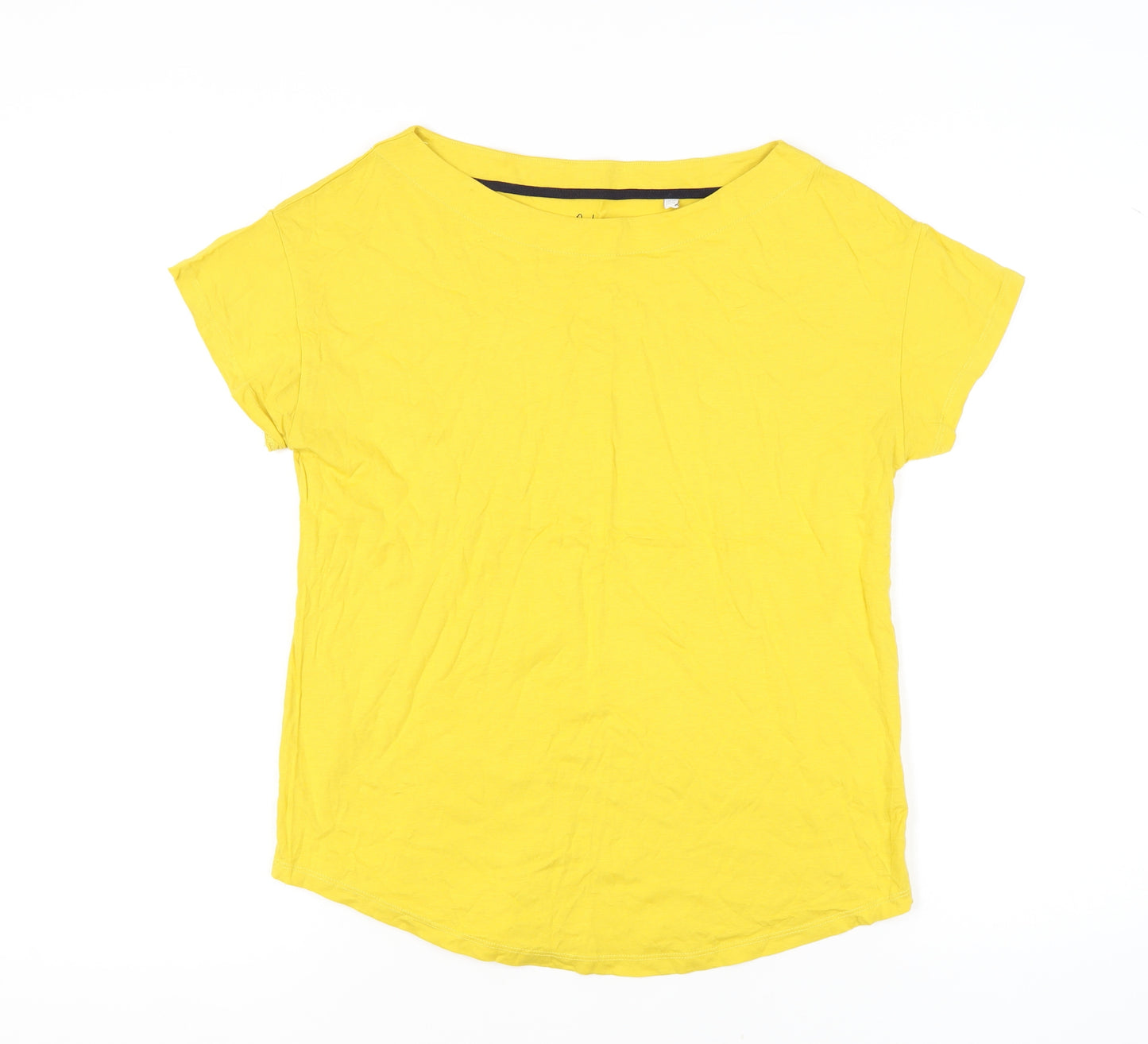 Boden Women's Yellow Crew Neck T-Shirt Size 14
