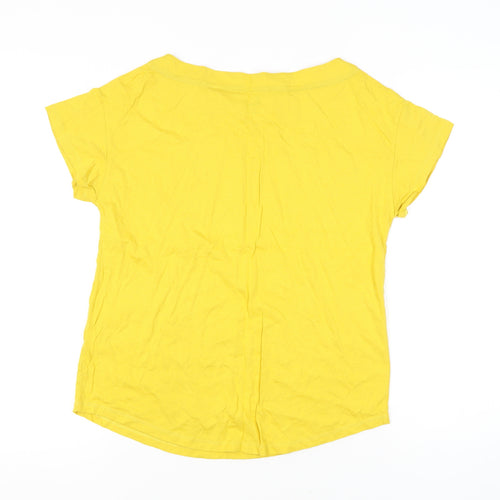 Boden Women's Yellow Crew Neck T-Shirt Size 14