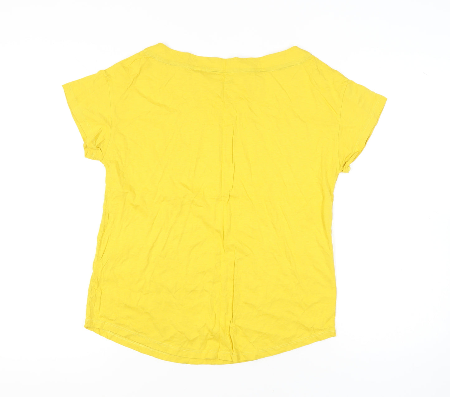 Boden Women's Yellow Crew Neck T-Shirt Size 14