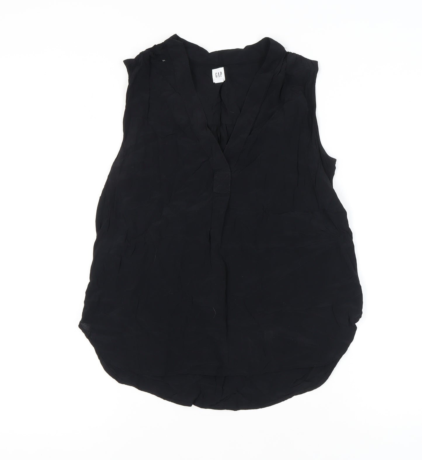 GAP Women's Black Sleeveless Blouse, Medium, Relaxed Fit