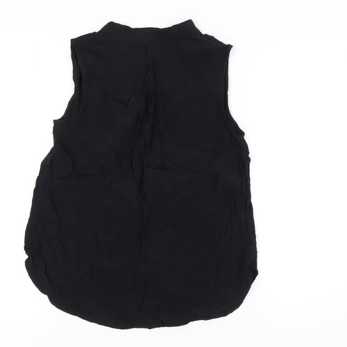 GAP Women's Black Sleeveless Blouse, Medium, Relaxed Fit
