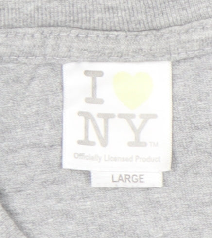 I ♥ NY Grey T-Shirt Unisex Adults L Iconic City Style