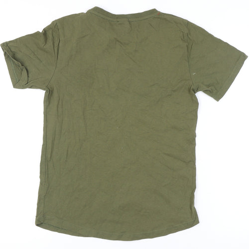 DFND Boys' Green T-Shirt, Size 13-14, Logo Accent