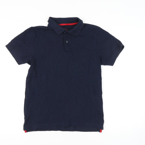 Slazenger Men's Blue Polo Shirt M, Short Sleeve, Cotton