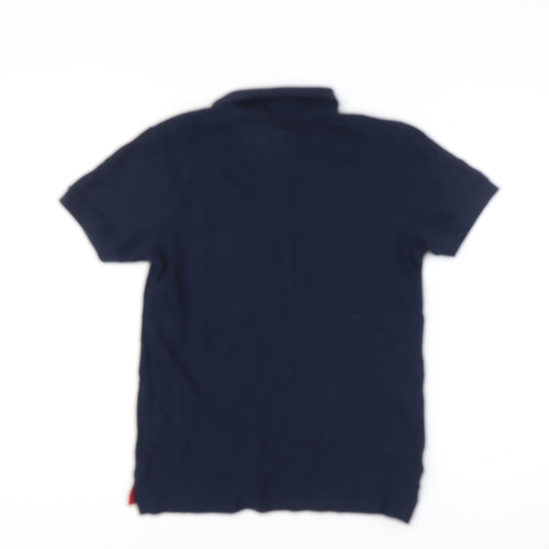 Slazenger Men's Blue Polo Shirt M, Short Sleeve, Cotton