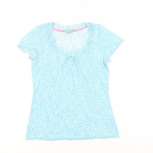 Boden Women's Blue T-Shirt Size 4 Scoop Neck