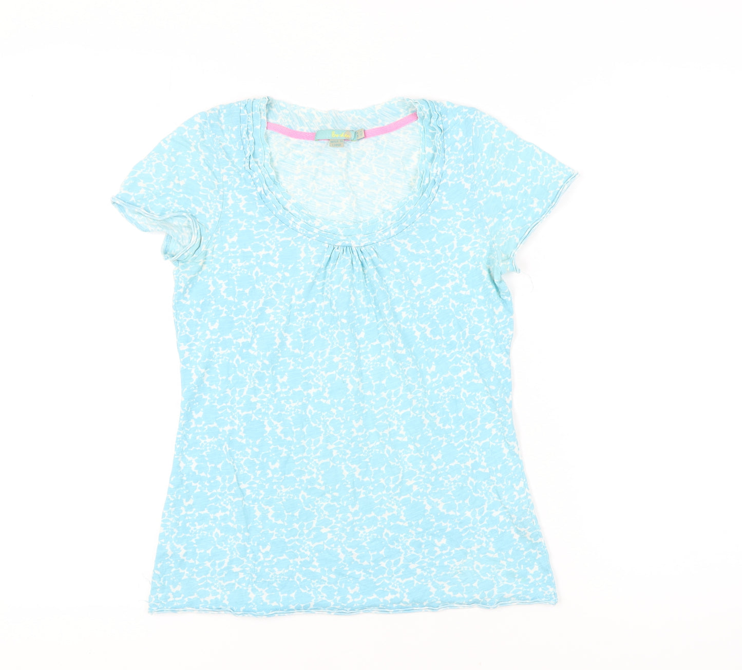 Boden Women's Blue T-Shirt Size 4 Scoop Neck