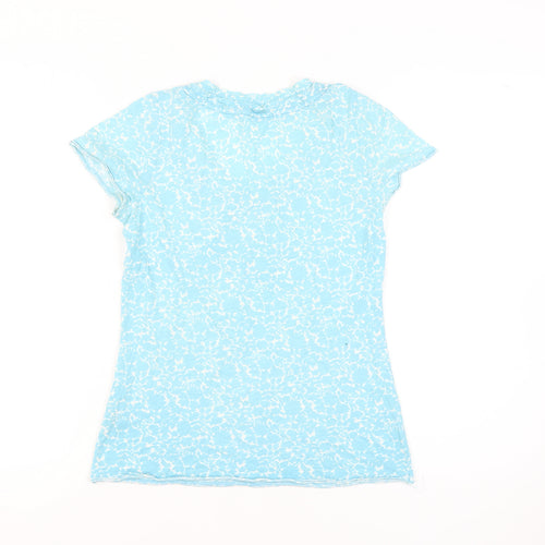 Boden Women's Blue T-Shirt Size 4 Scoop Neck
