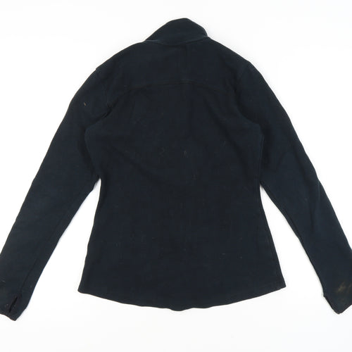 Ellesse Women's Black Zip Jacket, Size L, Logo Accent