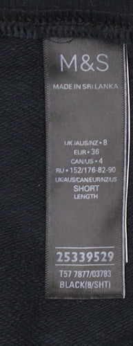 Marks and Spencer Women's Black Jogger Trousers Size 8