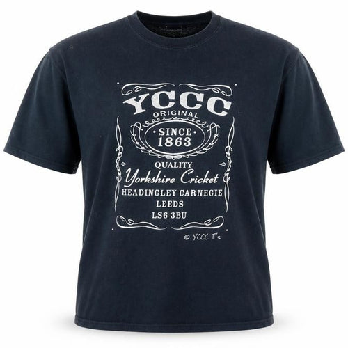 YCCC Men's Black XL Cotton Sports Graphic Tee