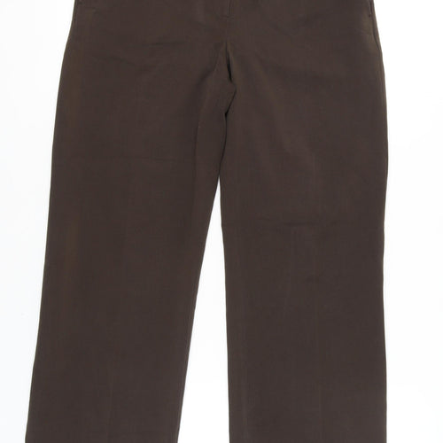 BHS Women's Brown Classic Trousers - Size 12