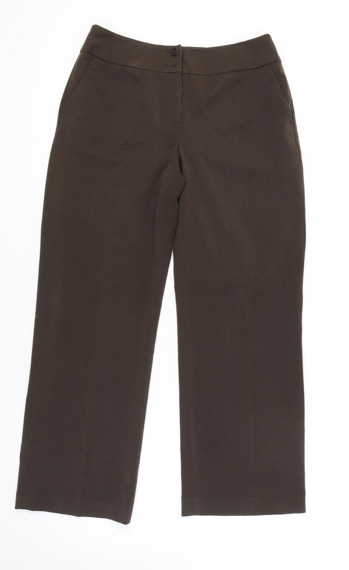 BHS Women's Brown Classic Trousers - Size 12