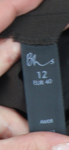 BHS Women's Brown Classic Trousers - Size 12