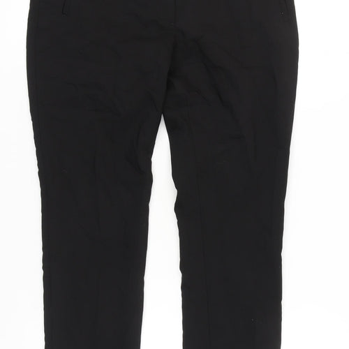 H&M Women's Black Flat Front Trousers Size 14