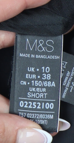Marks and Spencer Women's Black Ankle Trousers Size 10