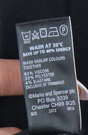 Marks and Spencer Women's Black Ankle Trousers Size 10