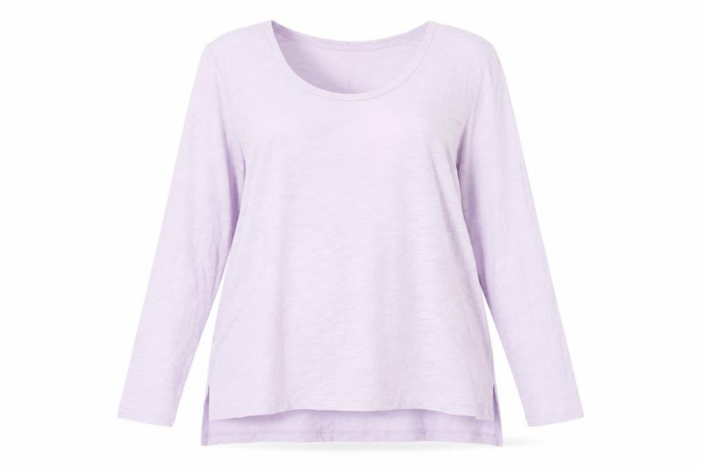 Front view of Banana Republic Women's Purple XL Basic T-Shirt